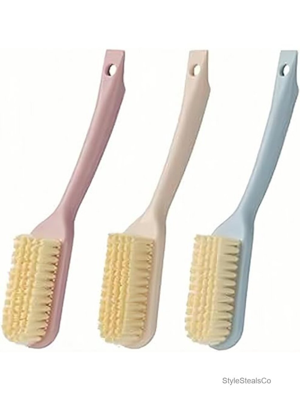 3 Pack Shoe Cleaning Brushes Soft Bristle Long Handle Sneaker Cleaner